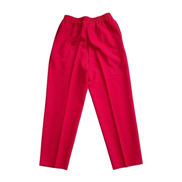ALIA Womens Petite Size 12P Red Polyester Elastic Waist Pull On Pants 26" Inseam - Picture 2 of 4